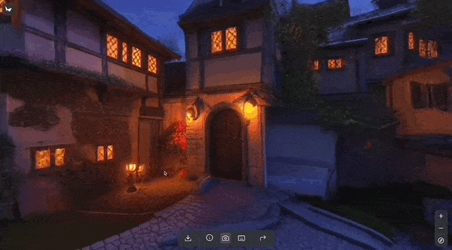 用户在生成的3D世界中自由探索