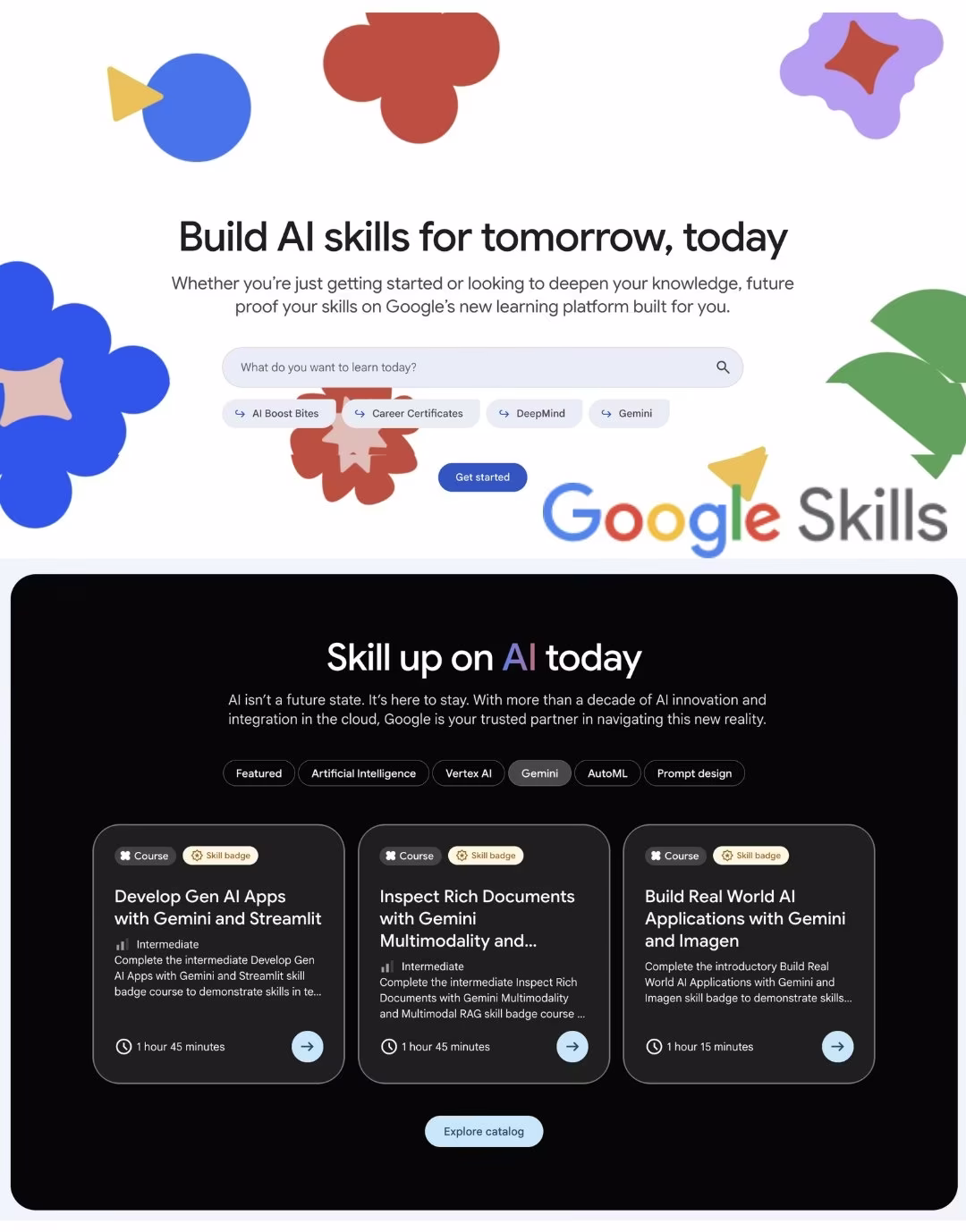 AI资讯:Google Skills学习平台