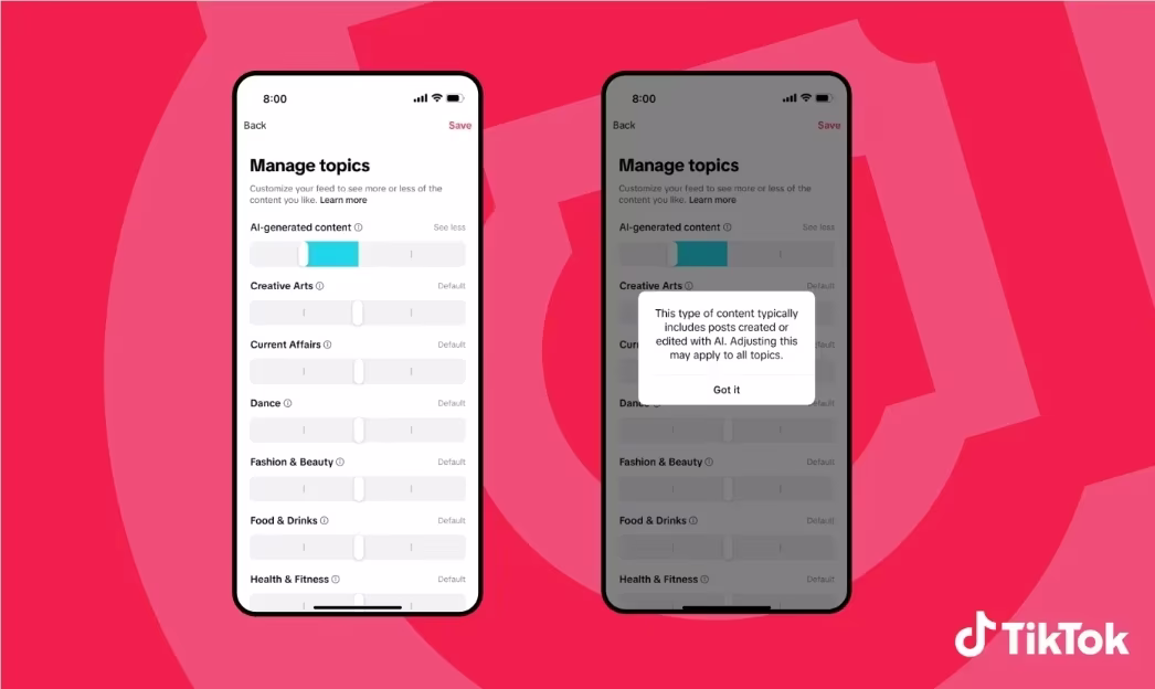 AI资讯：TikTok的AIGC调节功能