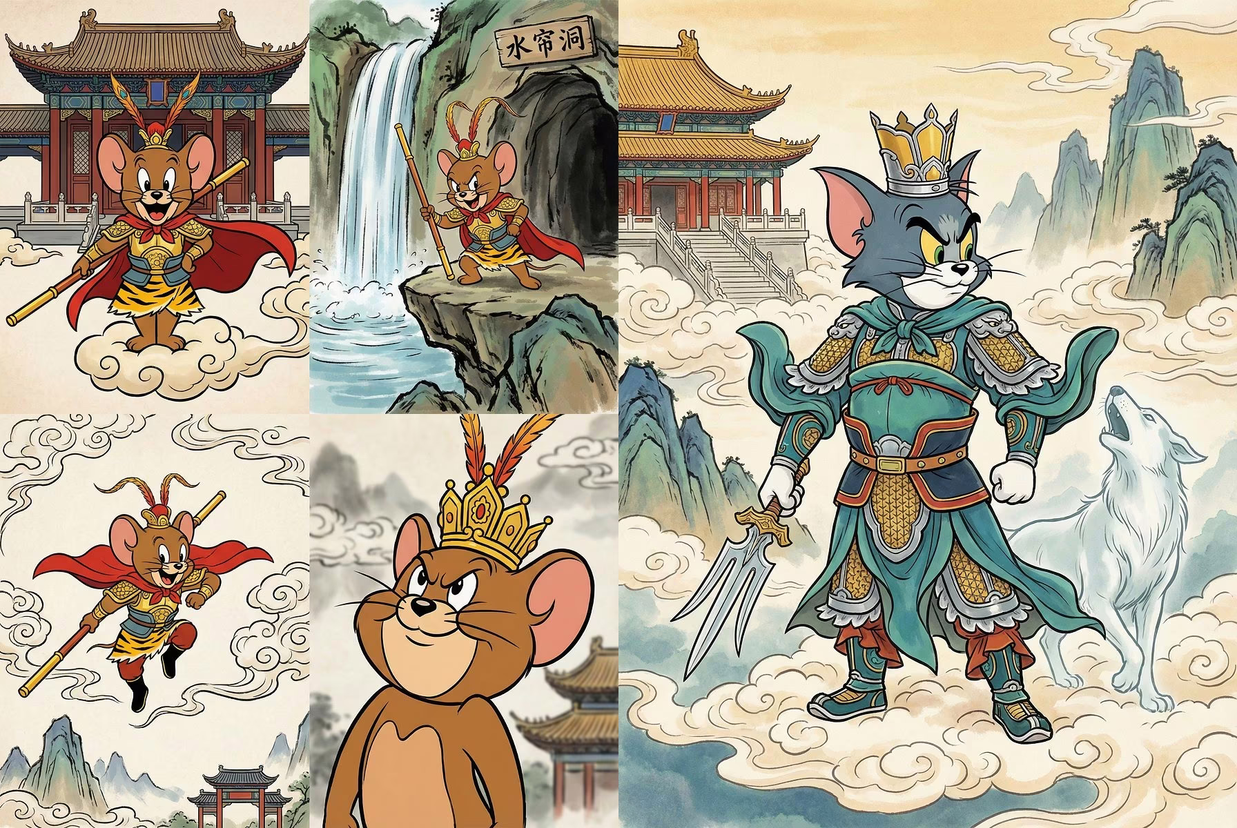 AI资讯：AI生成的不同IP角色图