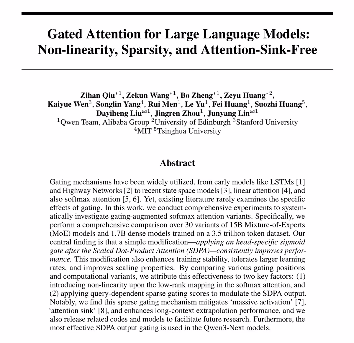 AI资讯：Gating机制改进Transformer注意力机制原理图
