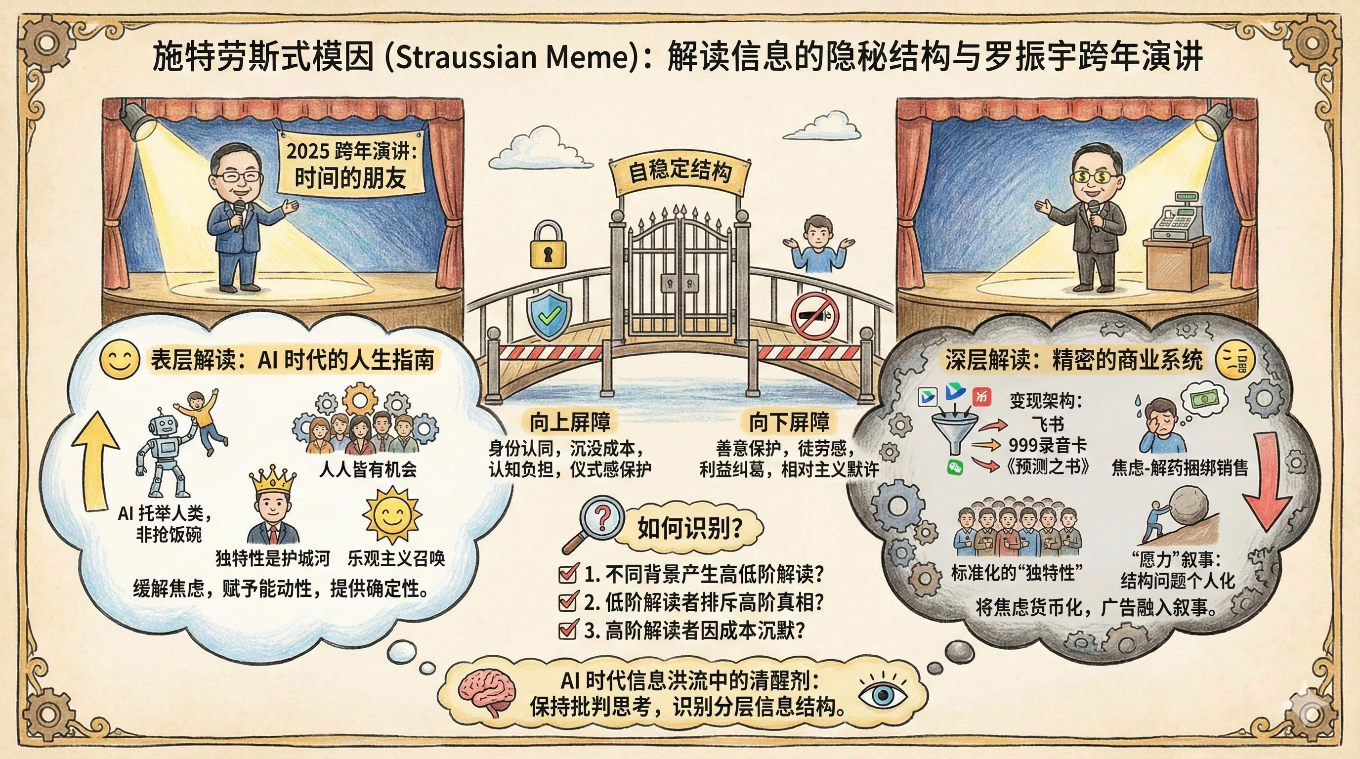 AI资讯:施特劳斯式模因分析长图