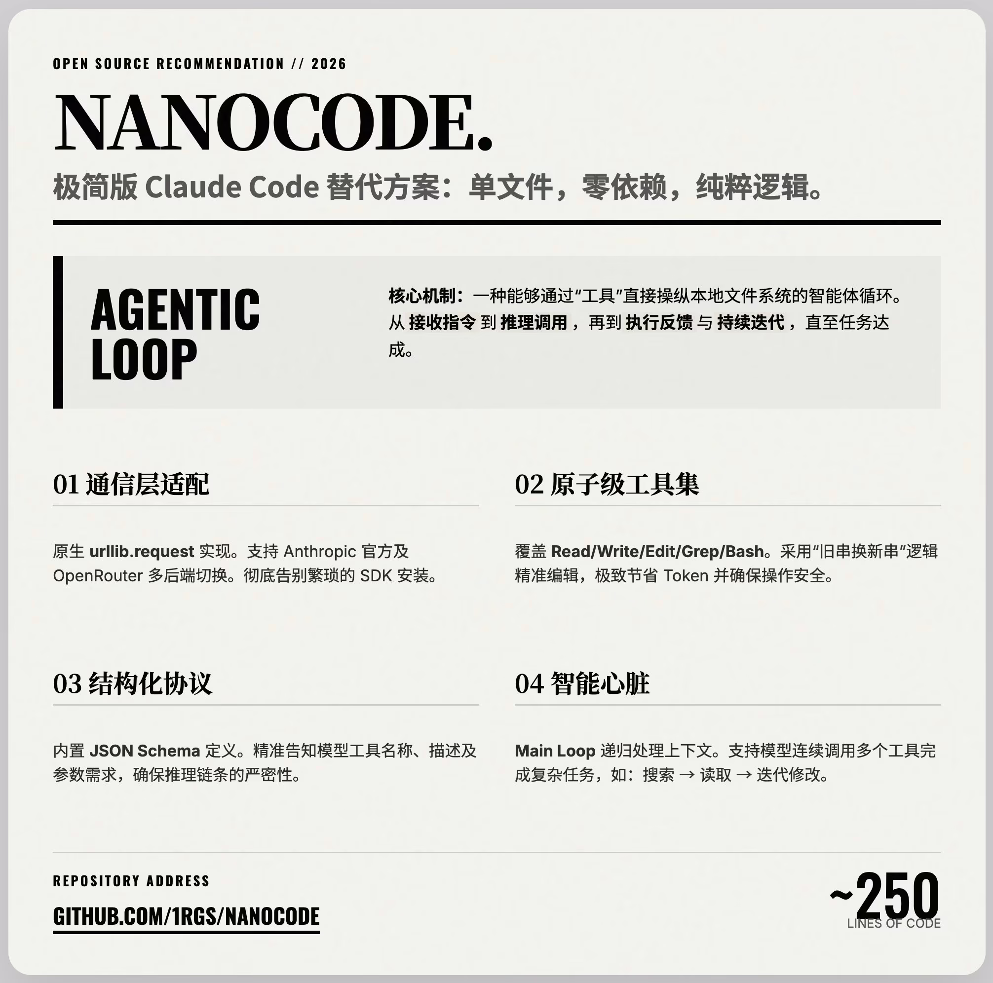 AI资讯：Nanocode代码运行演示截图