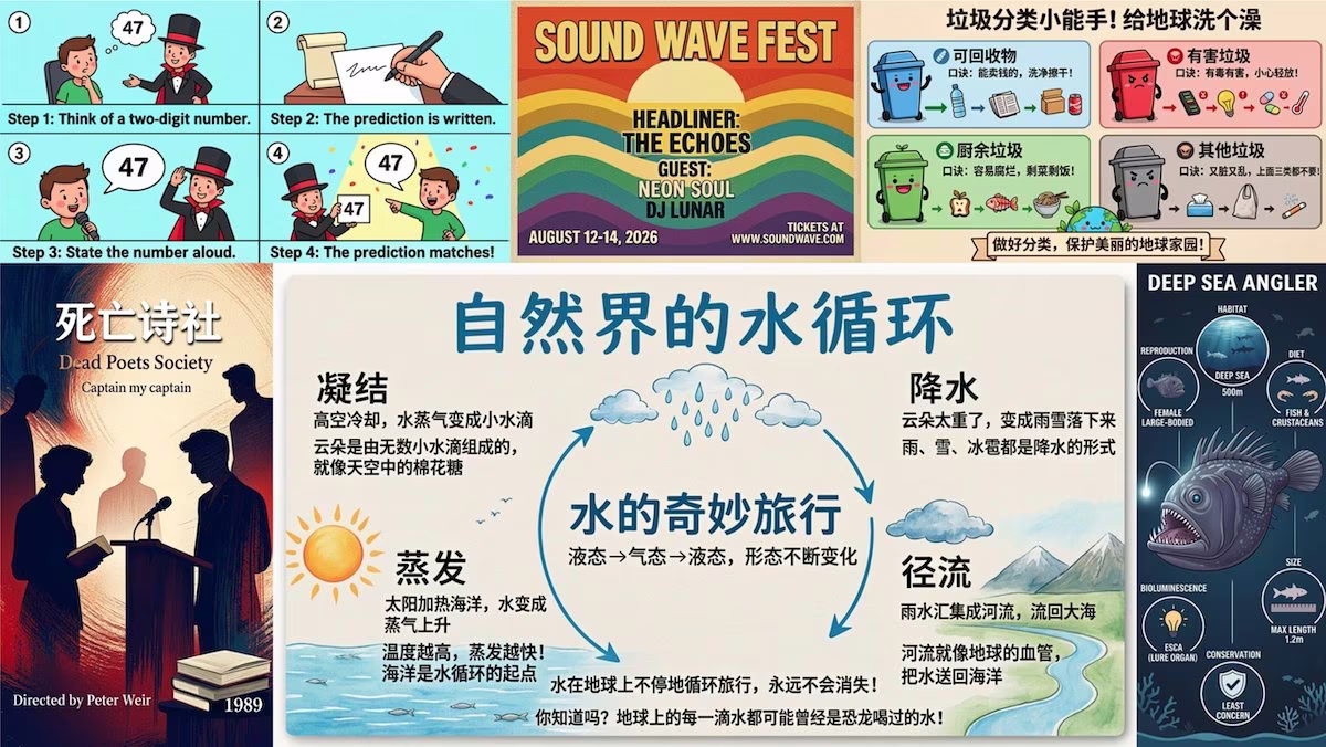 AI资讯：GLM-Image模型生成的带文字图像示例