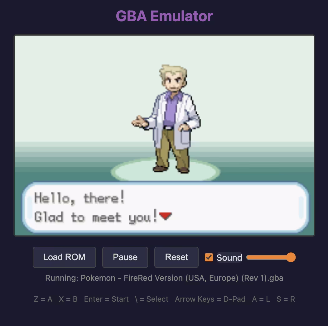 AI资讯:GLM-5模型生成的GBA模拟器运行画面