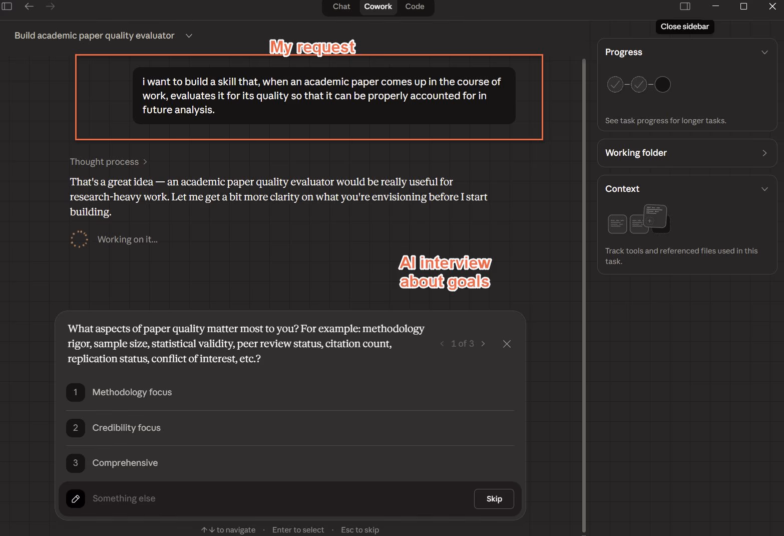 AI资讯：Anthropic Cowork技能界面展示无代码工具构建流程