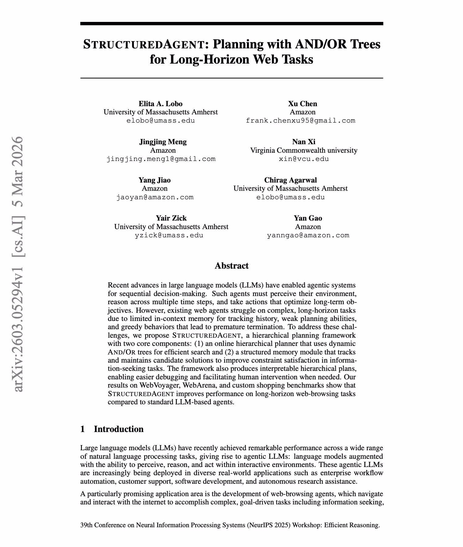 AI News: System architecture diagram of STRUCTUREDAGENT optimizing complex shopping processes through tree search