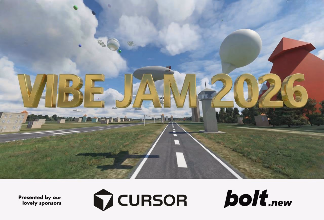 AI资讯：2026年Cursor与Bolt联合赞助的Vibe AI编程游戏大赛宣传海报