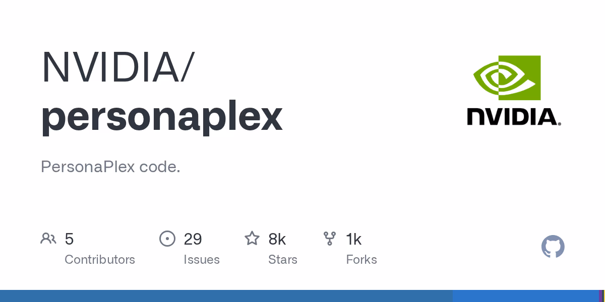 AI资讯：英伟达PersonaPlex开源项目多角色个性化驱动架构图
