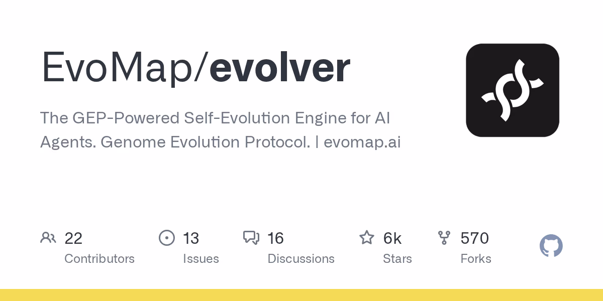 AI资讯：Evolver 智能体基因进化协议展示图