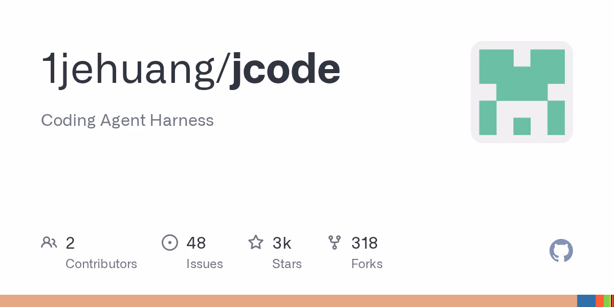 AI资讯：jcode项目在GitHub上的Star趋势示意图